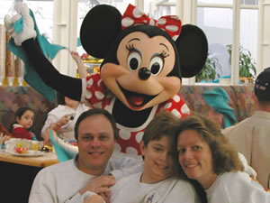 Mark, Dora and Matthew with Minnie Mouse