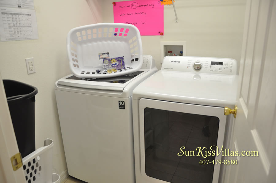 Pelican Point Disney Vacation Home Rental Laundry Room