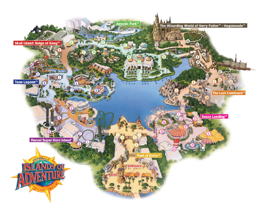 Islands of Adventure Attractions